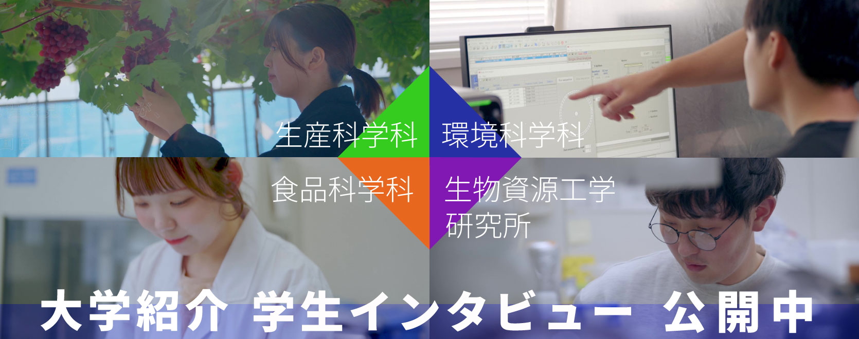 スライダー画像：石川県立大学　学生インタビュー